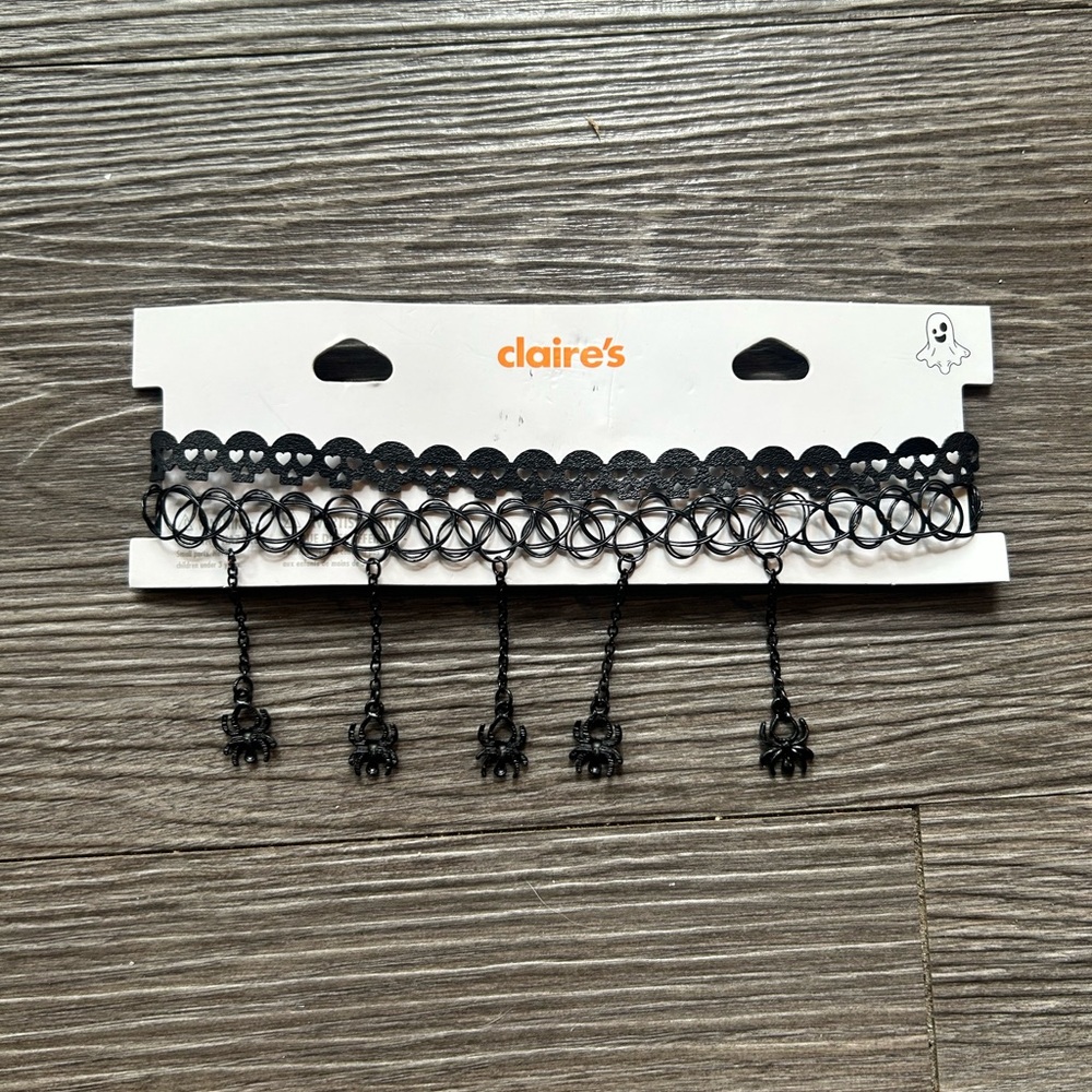 Claire's Black Halloween Choker with Charms